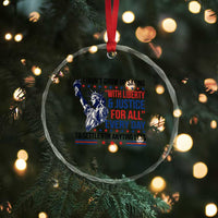 Funny I Didn't Grow Up Saying With Liberty And Justice For All Crystal Glass Ornament - Wonder Print Shop