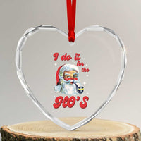 Funny I Do It For The Ho's Heart Crystal Glass Ornament Xmas Black Naughty Santa - Wonder Print Shop
