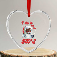 Funny I Do It For The Ho's Heart Crystal Glass Ornament Xmas Naughty Santa - Wonder Print Shop