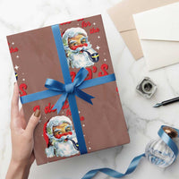 Funny I Do It For The Ho's Wrapping Paper Roll Christmas Black Naughty Santa - Wonder Print Shop