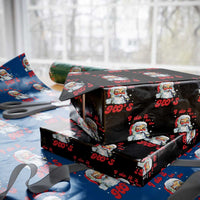 Funny I Do It For The Ho's Wrapping Paper Roll Christmas Black Naughty Santa - Wonder Print Shop