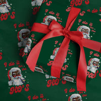 Funny I Do It For The Ho's Wrapping Paper Roll Christmas Naughty Santa - Wonder Print Shop