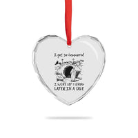 Funny I Got So Hammered I Woke Up 3 Days Later In A Cave Heart Crystal Glass Ornament Christian Easter Day Religious - Wonder Print Shop