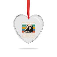 Funny I Knew It Im Surrounded by Axxholes Sci-fi Parody Heart Crystal Glass Ornament Retro Sunset Space Vintage 1980s Movie Quote Inspo Meme