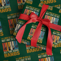 Funny I May Be Old But I Got To See All The Cool Bands Wrapping Paper Roll Guitar - Wonder Print Shop