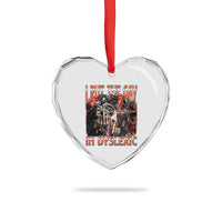 Funny I Put The Gay In Dyslexic Heart Crystal Glass Ornament Hard Skeleton Meme Bootleg - Wonder Print Shop