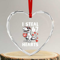 Funny I Steal 67 Hearts Valentines Day Six Seven Meme Heart Crystal Glass Ornament