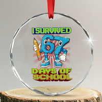 Funny I Survived 67 Days Of School Crystal Glass Ornament Six Seven Meme Pixel Game Gen Alpha - Wonder Print Shop