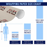 Funny Ice Hockey Christmas Gift Wrapping Paper Roll Tis The Season - Wonder Print Shop