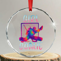 Funny Ice Hockey Girl Goalie Splatter Art Crystal Glass Ornament Gift For Women - Wonder Print Shop