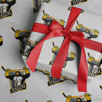 Funny Ice Hockey Player Gift Wrapping Paper Roll Penguin Power - Wonder Print Shop