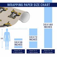 Funny Ice Hockey Player Gift Wrapping Paper Roll Penguin Power - Wonder Print Shop