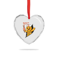 Funny ICU Nurse Christmas Heart Crystal Glass Ornament Gingerbread Did You Try Icing It - Wonder Print Shop