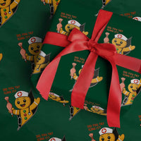 Funny ICU Nurse Christmas Wrapping Paper Roll Gingerbread Did You Try Icing It - Wonder Print Shop