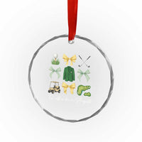 Funny Id Rather Be In Augusta Coquette Golfer Crystal Glass Ornament Georgia Golf Traditions Golfing Fan Aesthetic