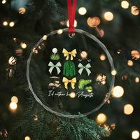 Funny Id Rather Be In Augusta Coquette Golfer Crystal Glass Ornament Georgia Golf Traditions Golfing Fan Aesthetic