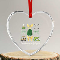 Funny Id Rather Be In Augusta Coquette Golfer Heart Crystal Glass Ornament Georgia Golf Traditions Golfing Fan Aesthetic