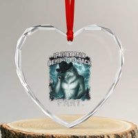Funny If They Talk Behind Your Back Fart Heart Crystal Glass Ornament Alpha Wolf Oddly Specific Meme - Wonder Print Shop