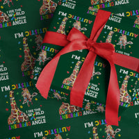 Funny I'm Autistic I See The World Form Different Angle Wrapping Paper Roll Puzzle Giraffe