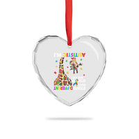 Funny I'm Autistic I See The World Form Different Angle Heart Crystal Glass Ornament Puzzle Giraffe