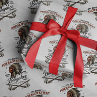 Funny I'm Chief Pokalotatwat from The Tribe Wrapping Paper Roll Indigenous Native American Vintage Headdress
