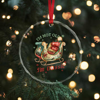 Funny I'm Not Old I'm Classic Crystal Glass Ornament Vintage Santa Sleigh Christmas TS11