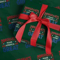 Funny Immigrants Make America Great Wrapping Paper Roll Stars Stripes - Wonder Print Shop