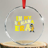 Funny In My Banana Era Graphic Crystal Glass Ornament Retro Fruit Lover