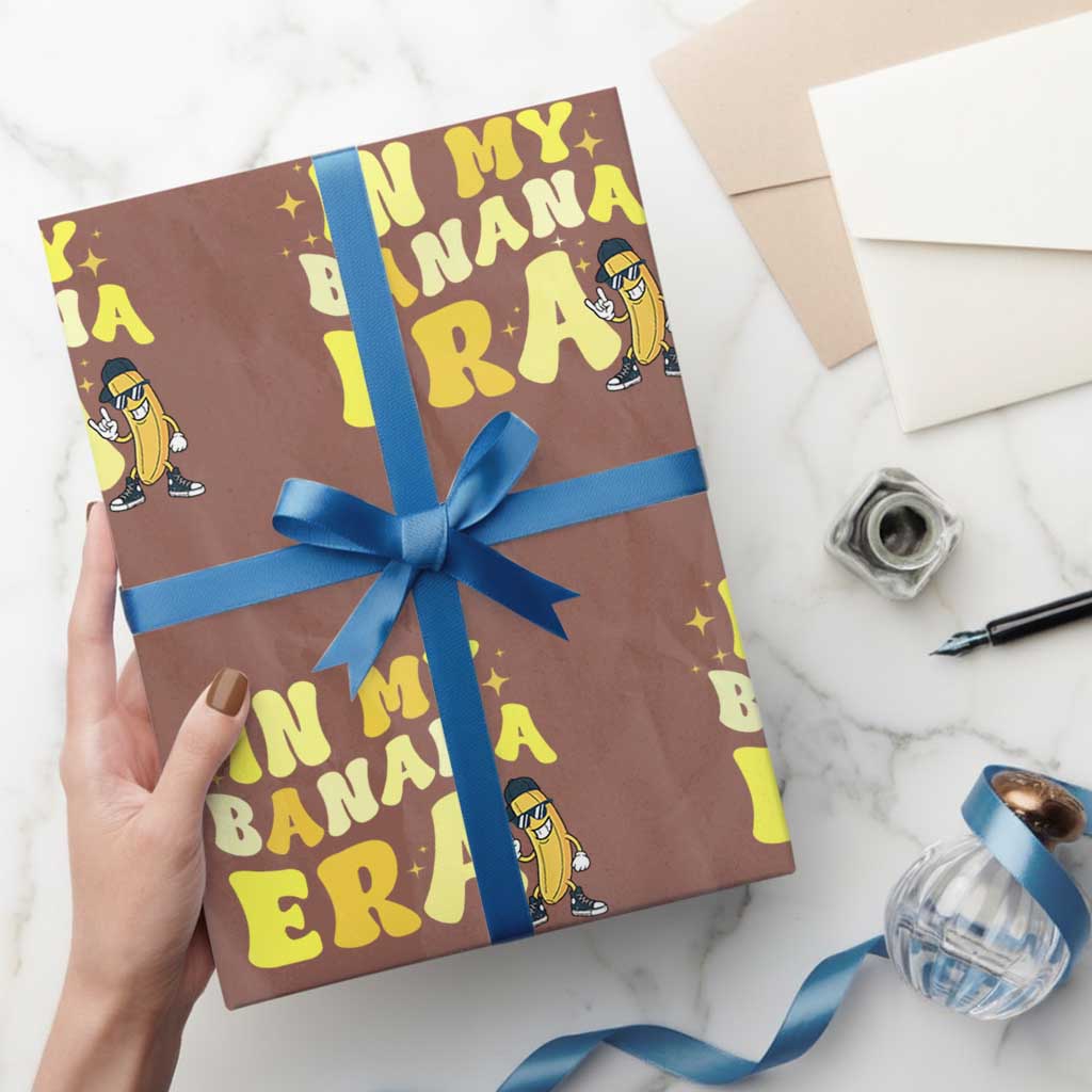 Funny In My Banana Era Graphic Wrapping Paper Roll Retro Fruit Lover