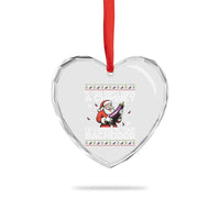 Funny Inappropriate Christmas Heart Crystal Glass Ornament Santa If You Dont Have A Chimney Im Coming In Your Backdoor - Wonder Print Shop