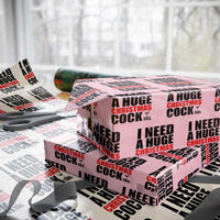 Funny Inappropriate Christmas Wrapping Paper Roll I Need a Huge Christmas COCKtail Adult Humor Drinking Gift - Wonder Print Shop