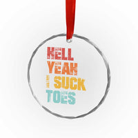 Funny Inappropriate Embarrassing Crystal Glass Ornament Funny Foot Fetish Sucking Toes Cringe Offensive Humor - Wonder Print Shop