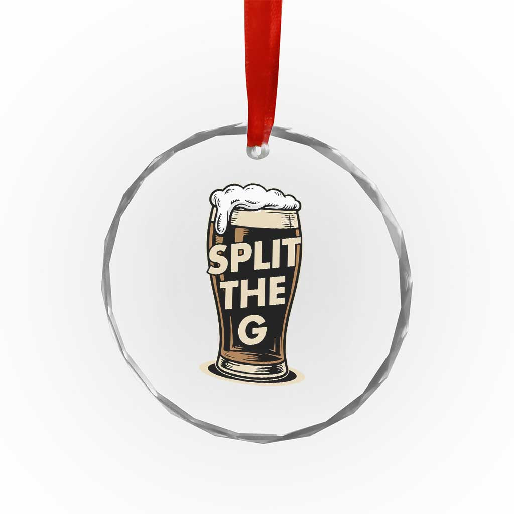 Funny Irish Beer Slit The G Crystal Glass Ornament Stout Beer Drinking Lover