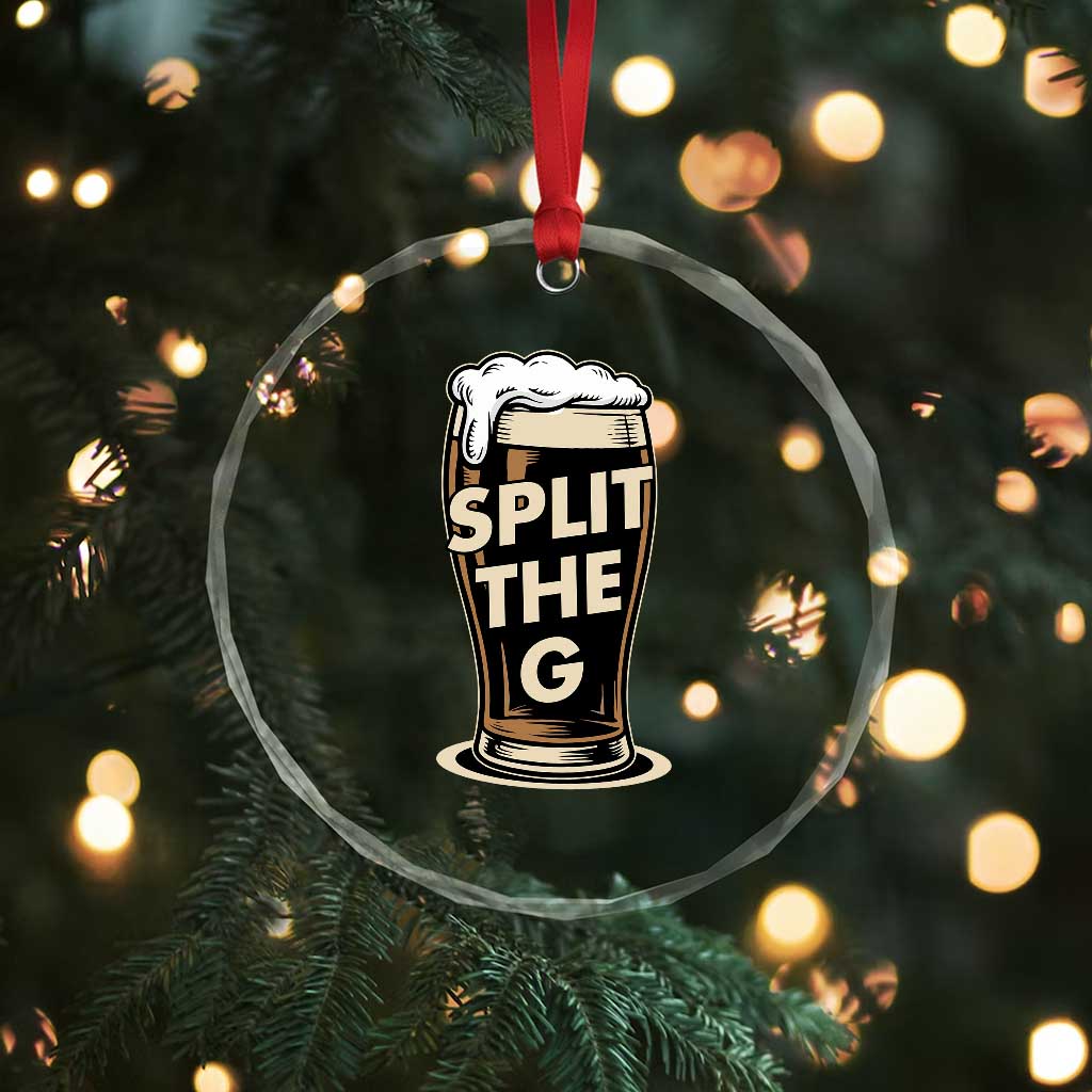 Funny Irish Beer Slit The G Crystal Glass Ornament Stout Beer Drinking Lover