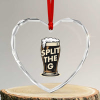 Funny Irish Beer Slit The G Heart Crystal Glass Ornament Stout Beer Drinking Lover