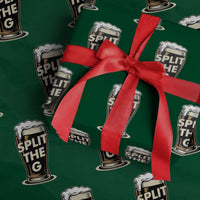Funny Irish Beer Slit The G Wrapping Paper Roll Stout Beer Drinking Lover