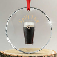 Funny Irish Beer Split The G Crystal Glass Ornament St Patricks Day Stout Beer Drinking Day