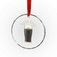 Funny Irish Beer Split The G Crystal Glass Ornament St Patricks Day Stout Beer Drinking Day