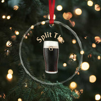 Funny Irish Beer Split The G Crystal Glass Ornament St Patricks Day Stout Beer Drinking Day