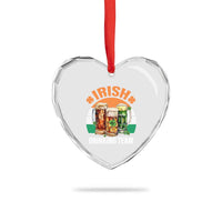 Funny Irish Drinking Team Heart Crystal Glass Ornament St Patricks Day Vintage Beer Ireland Flag Clover