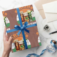 Funny Irish Drinking Team Wrapping Paper Roll St Patricks Day Vintage Beer Ireland Flag Clover