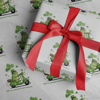 Funny Irish Frog Off To Commit Foolery Wrapping Paper Roll St Patricks Day Gift