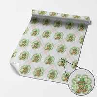 Funny Irish Highland Cow Shamrock Holiday Gift Wrapping Paper Roll