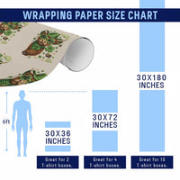 Funny Irish Highland Cow Wrapping Paper Roll St Patricks Day Gift
