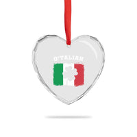 Funny Irish Italian St. Patrick's Day O'Talian Heart Crystal Glass Ornament - Wonder Print Shop