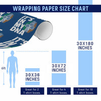 Funny Irish It's In My DNA Wrapping Paper Roll Ireland Fingerprint Flag - Wonder Print Shop