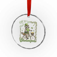 Funny Irish Raccoon Driver Crystal Glass Ornament Off To Start The Shenanigans