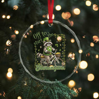 Funny Irish Raccoon Driver Crystal Glass Ornament Off To Start The Shenanigans