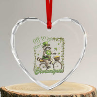 Funny Irish Raccoon Driver Heart Crystal Glass Ornament Off To Start The Shenanigans