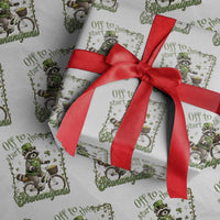 Funny Irish Raccoon Driver Wrapping Paper Roll Off To Start The Shenanigans